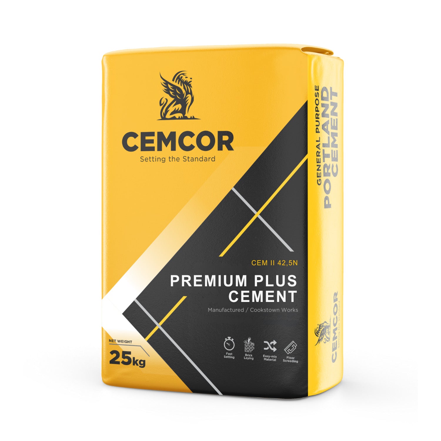 Cemcor Premium Grey Cement 25kg 1 x 25kg Bag (£6.45 per bag)