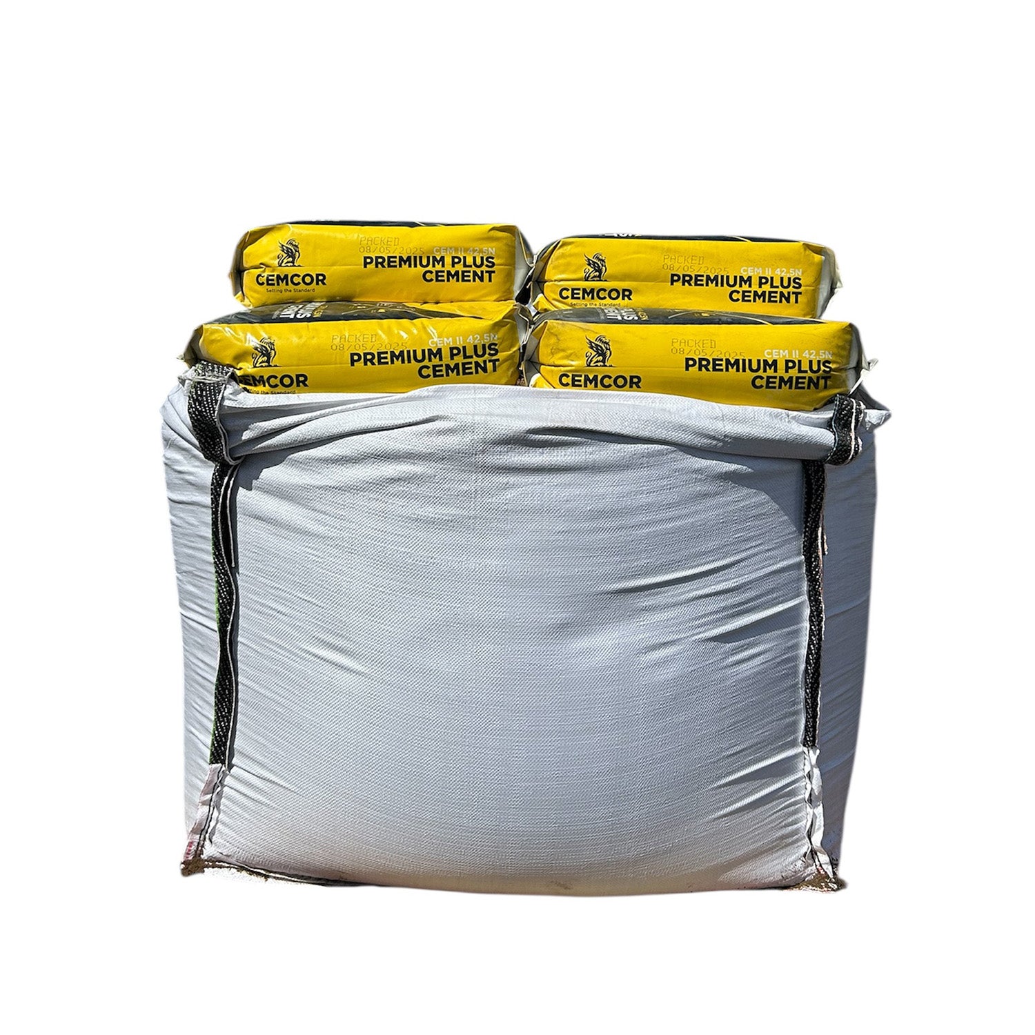Concrete Bundle Large Pallet Jumbo 750kg Concrete Sand 6x25kg Cemcor Cement
